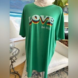 BE HIPPY Green Logo T-Shirt, NWOT Sz XXL